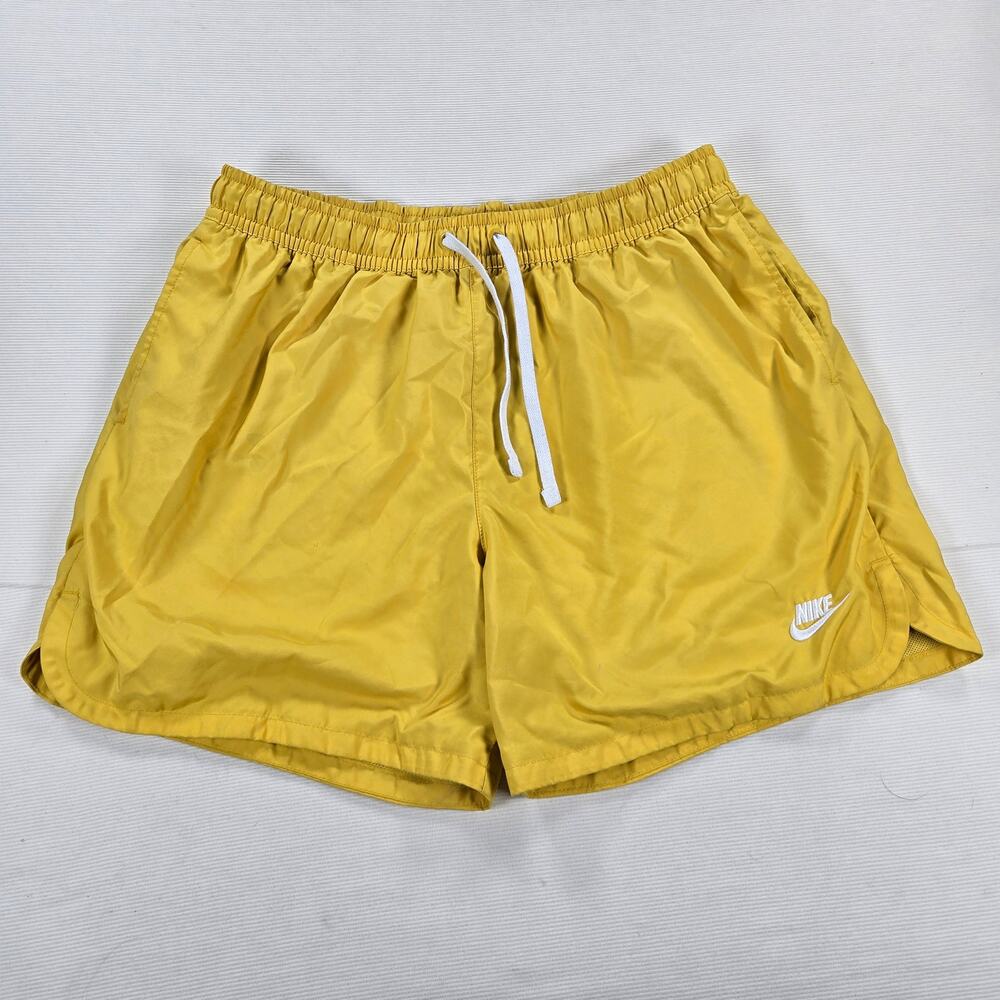 Nike Sportswear Essentials Woven Flow Mesh Lined Shorts in Yellow Men's Size XL
